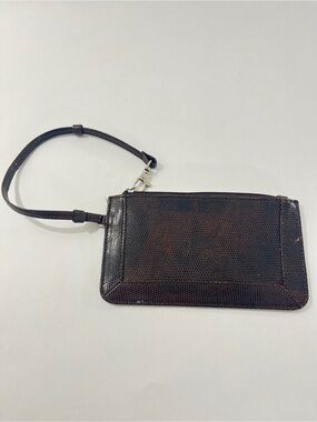Toss design clutch Faux Alligator